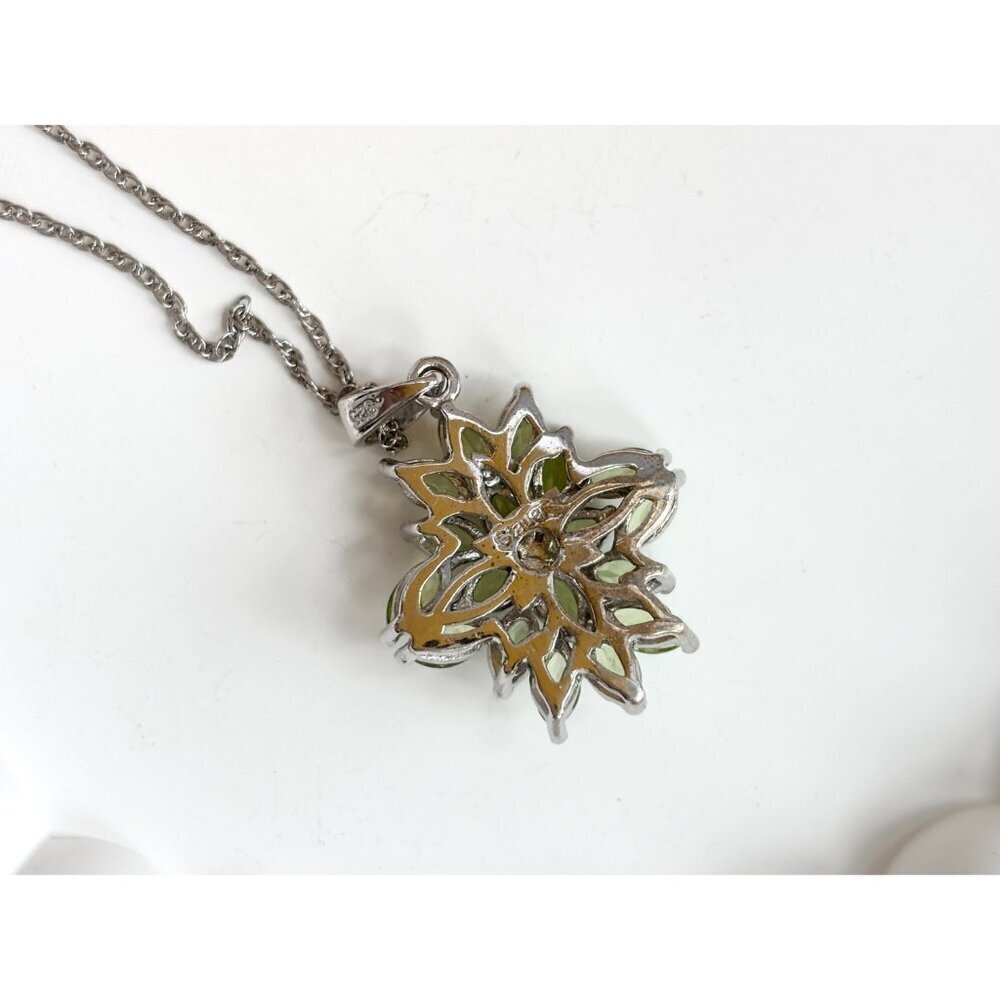 STAUER Peridot Gemstone Sterling Silver Vintage 925 Pendant Necklace - 18" - Picture 6 of 7
